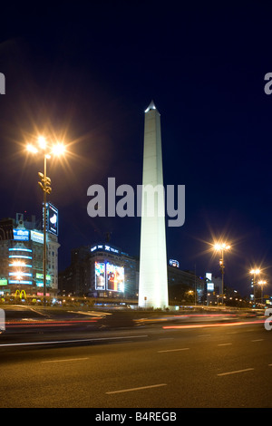 Der Obelisk am Platz Plaza De La Republica Republik in Buenos Aires Argentinien Stockfoto