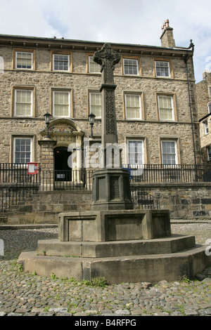 Stadt von Lancaster, England. Covell Kreuz und Richter Unterkünfte, Stadthaus und Museum of Childhood. Stockfoto