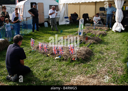 Frettchen-Rennen in den Midlands Spiel fair Weston Park Shropshire England uk Stockfoto