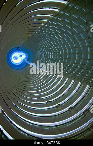 China, Shanghai, Pudong District, JIn Mao Tower Innenraum, Blick von der Lobby des Grand Hyatt Hotels Stockfoto