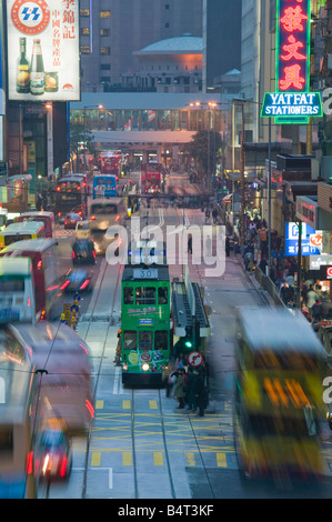 China, Hongkong, Central, Des Voeux Road Stockfoto