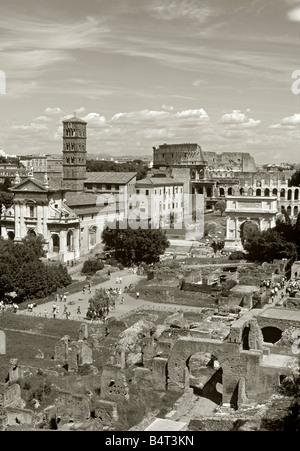 Das Forum Romanum, Rom, Latium, Italien Stockfoto