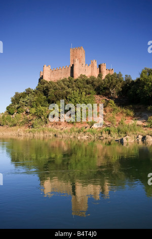 Almourol Schloss auf einer Insel am Rio Tejo, Provinz Ribatejo, Portugal Stockfoto