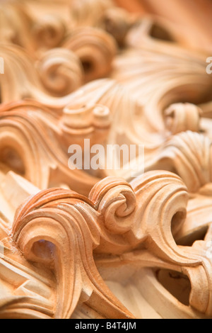 Carving-Details, unvollendeten Kapellen, Kloster von Santa Maria da Vitoria, Batalha, Estremadura, Portugal Stockfoto