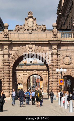 Riksgatan ("National Street"), Gamla Stan, Stockholm, Schweden Stockfoto