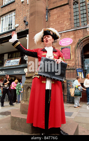 England, Cheshire, Chester, Ausrufer Stockfoto