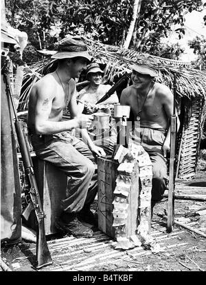 Britische Armee Truppen verbringen Sie Weihnachten in Borneo Indonesien Dezember 1964 Stockfoto