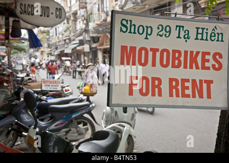 Motorrad Vermietung Hanoi Vietnam Stockfoto