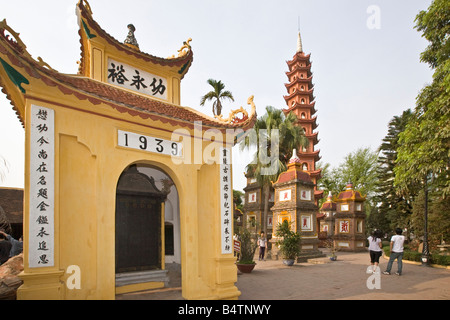 Tran Quoc Pagode West Lake Hanoi Vietnam Stockfoto