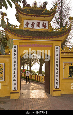 Tran Quoc Pagode West Lake Hanoi Vietnam Stockfoto