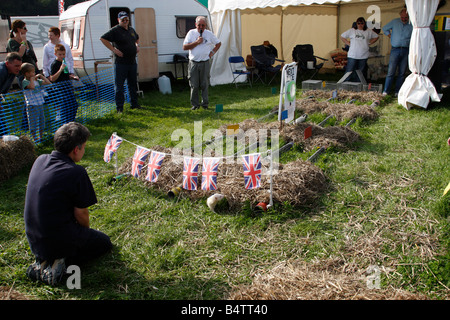 Frettchen-Rennen in den Midlands Spiel fair Weston Park Shropshire England uk Stockfoto