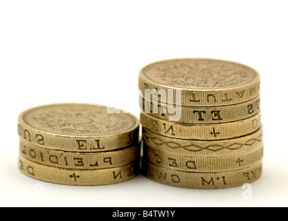 Pfund-Münzen UK Stockfoto