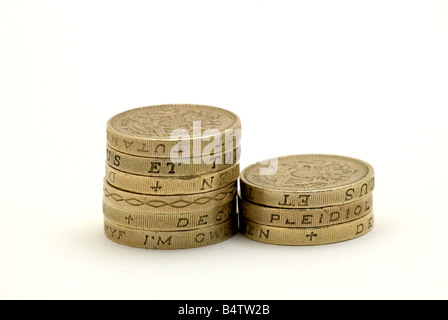 Pfund-Münzen UK Stockfoto