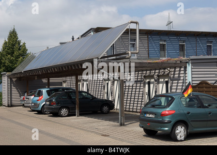 Solarenergie-Wohnsiedlung, Gelsenkirchen-Bismark, Nord Rhein Westfalen, Deutschland. Stockfoto