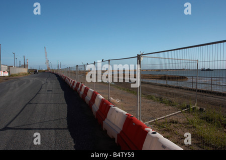 Aufbau der Website, Außenhafen, great Yarmouth, Norfolk, direkt am Meer Stockfoto