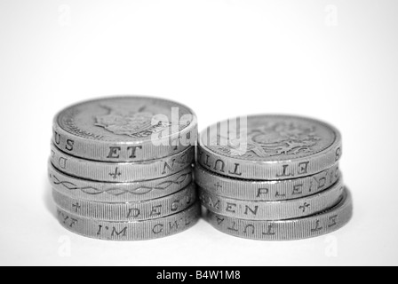 Pfund-Münzen UK Stockfoto