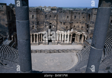 Amphitheater in Bosra, Syrien. Stockfoto