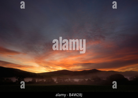 Sonnenaufgang über der Flotte Valley National Scenic Area, Dumfries & Galloway, Schottland Stockfoto