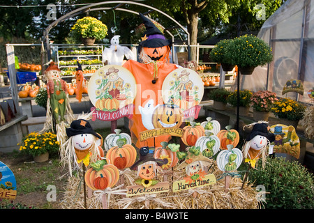 Halloween Kürbis steht im Herbst Festival Stockfoto