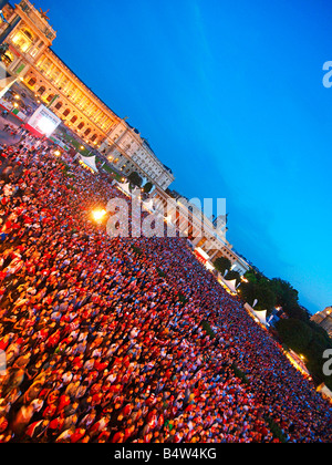 Wien UEFA Euro 2008, Heldenplatz, Hofburg, Fan-Zone Stockfoto