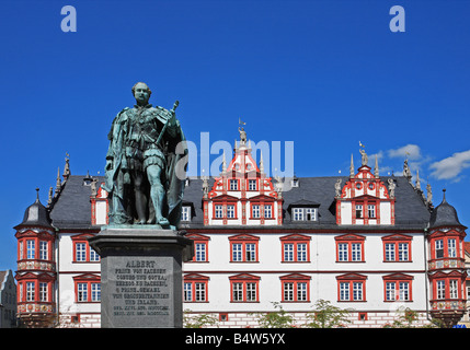 Das historische Rathaus von Coburg Frankonia Bayern Deutschland Stockfoto