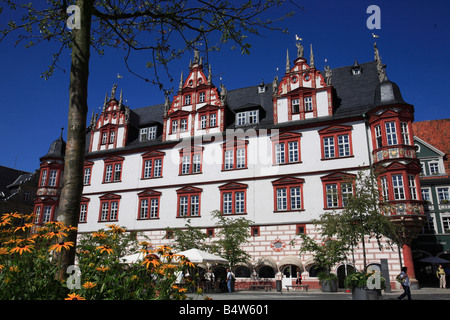 Historisches Rathaus von Coburg Frankonia Bayern Deutschland Stockfoto