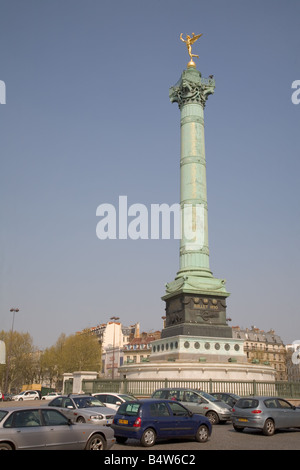 Die Juli-Spalte in der Place De La Bastille Paris Stockfoto