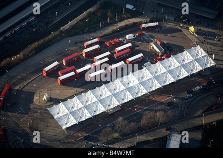 Luftbild Norden westlich von Stratford Bus Station Great Eastern Road London E15 England UK Stockfoto