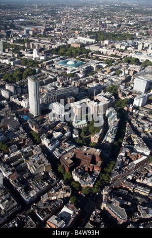 Luftbild Norden östlich der Covent Garten Charing Cross Road Shaftesbury Avenue Centre Point Tower Bloomsbury London WC2 Stockfoto