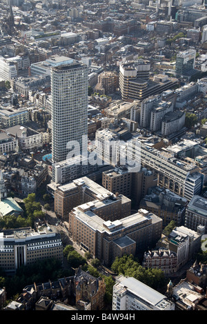 Luftbild Norden westlich von der Innenstadt Gebäude Centre Point Tower Block Oxford St Charing Cross Road St Giles High Street UK Stockfoto