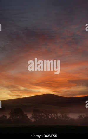 Sonnenaufgang über der Flotte Valley National Scenic Area, Dumfries & Galloway, Schottland Stockfoto