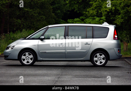 Juni 2003 Silber Auto Renault Espace HK52 VSP Stockfoto