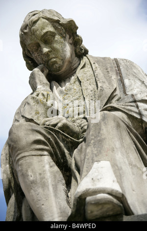 Stadt von Lichfield, England. Richard Cockle Lucas geformt, Dr. Samuel Johnson Denkmal befindet sich auf dem Marktplatz. Stockfoto