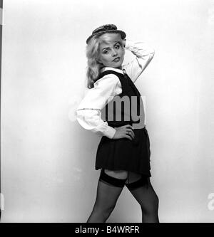 Debbie Harry Blondie Sänger gekleidet wie ein Schulmädchen 1978 Stockfoto