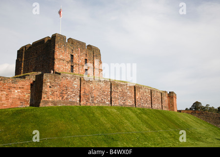 Carlisle Castle zusätzlich zu graben. Carlisle, Cumbria, England, Vereinigtes Königreich. Stockfoto