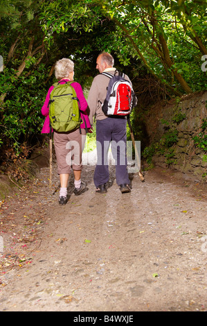 Älteres paar Wandern Stockfoto