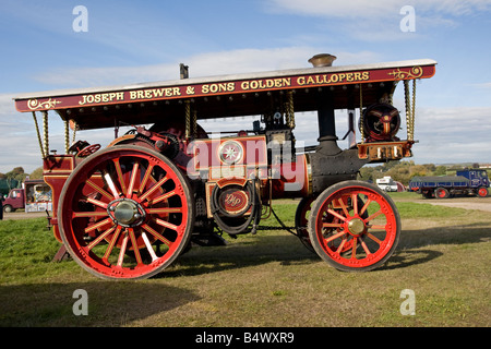 Burrell Road Lokomotive Dampftraktor Joseph Brewer Rallye Cheltenham Racecourse UK Stockfoto