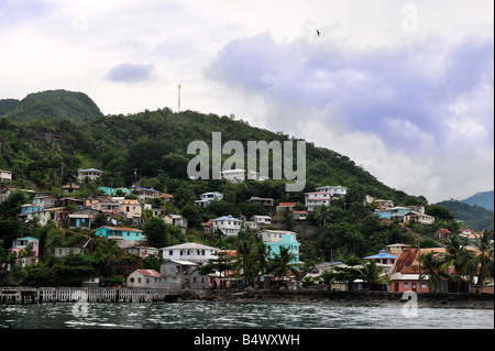 EIN FISCHERDORF IN ST LUCIA Stockfoto