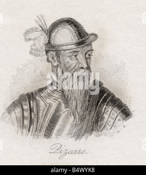 Francisco Pizarro Gonzalez, 1471 bis 1541. Spanischer Eroberer, Eroberer Perus. Stockfoto