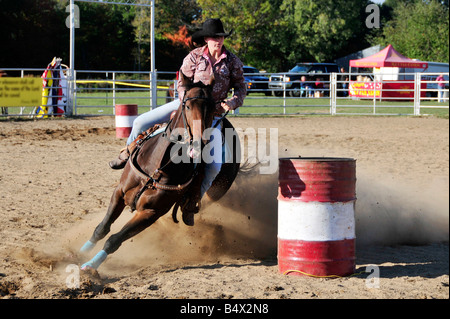 High-School-jungen und Mädchen Rodeo Wettbewerb Port Huron, Michigan Stockfoto