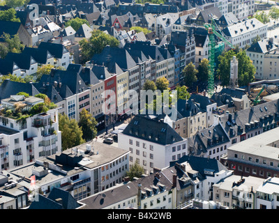 Luftaufnahme der städtischen Wohnraums in Köln, Deutschland Stockfoto