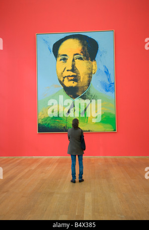 Andy Warhol Malerei des Vorsitzenden Mao auf dem Display in der Hamburger Bahnhof Art Gallery in Berlin 2008 Stockfoto