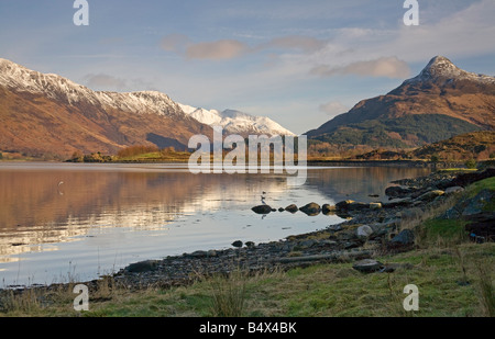 Loch Leven und Pap von Glencoe Stockfoto