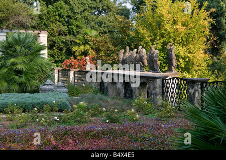 Gärten im Vittoriale, Gardone, Gardasee, Italien Stockfoto