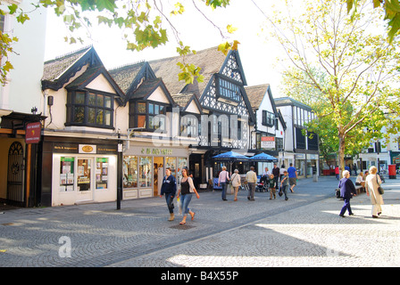 Tudor Fachwerkbauten, Fore Street, Taunton, Somerset, England, Vereinigtes Königreich Stockfoto