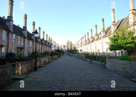 14. jahrhundert Vikar in der Nähe neben der Kathedrale von Wells, Wells, Somerset, England, Vereinigtes Königreich Stockfoto