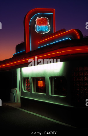 Route 66 Diner americana Stockfoto