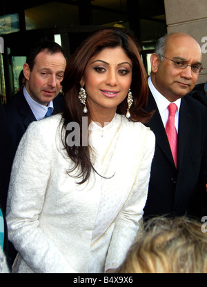 Celebrity Big Brother Gewinner Shilpa Shetty wurde an das House Of Commons heute, wo sie Tony Blair und andere leitende MP s einschließlich Jack Straw traf Stockfoto