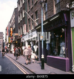 Carnaby Street London Mode-Mekka in den 60er Jahren der 1960er Jahre Stockfoto