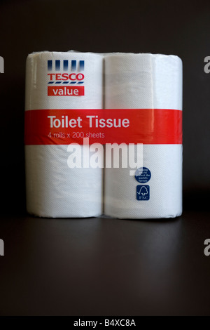 Tesco Wert Toilettenpapier Stockfoto